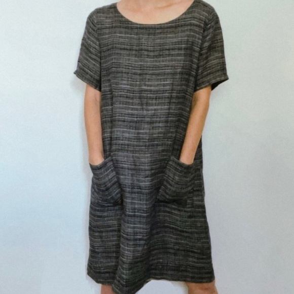 Eileen Fisher Coastline Organic Linen Shift Dress Tunic Sz. XS - Picture 6 of 11